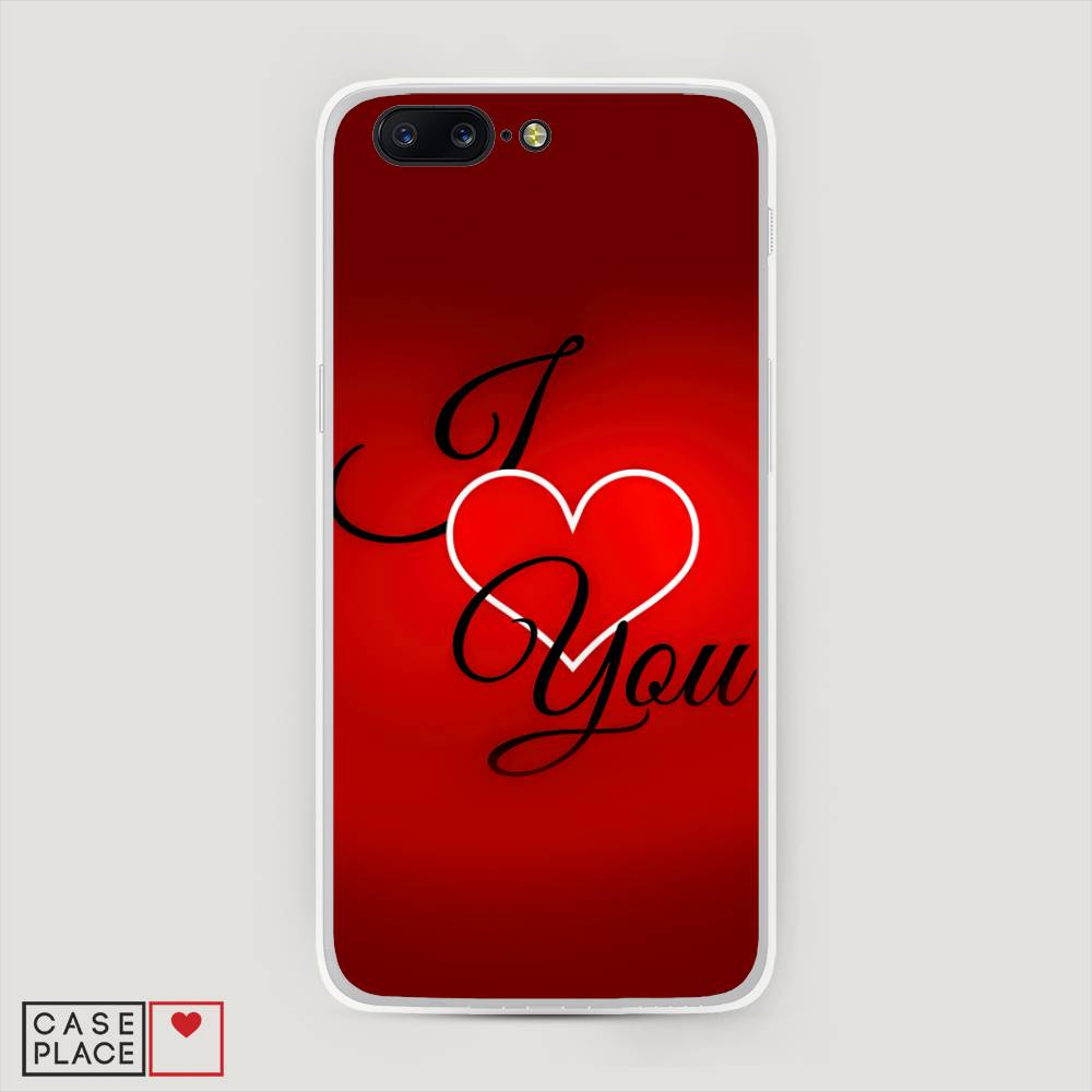 

Чехол Awog на OnePlus 5 / ВанПлас 5 "I love you 3", Красный;черный, 150250-6