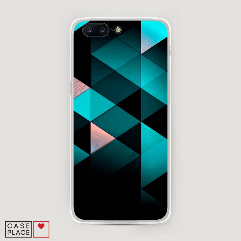 

Чехол Awog на OnePlus 5 / ВанПлас 5 "Геометрия 16", Голубой;черный, 150250-3