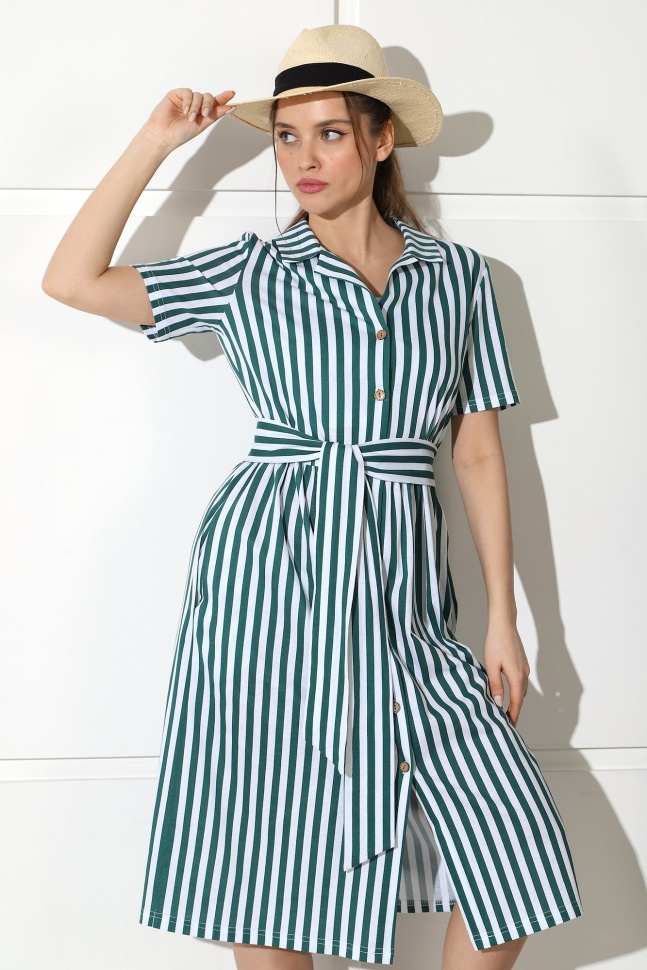 Платье женское VIOLETA Лагуна-3 зеленое 48 RU