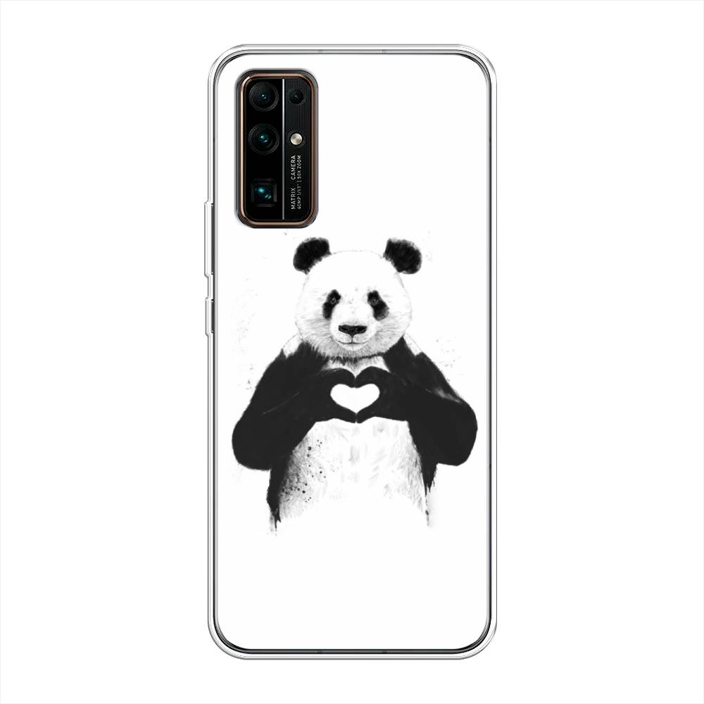 

Чехол Awog на Honor 30 "Панда love", Серебристый, 612150-10