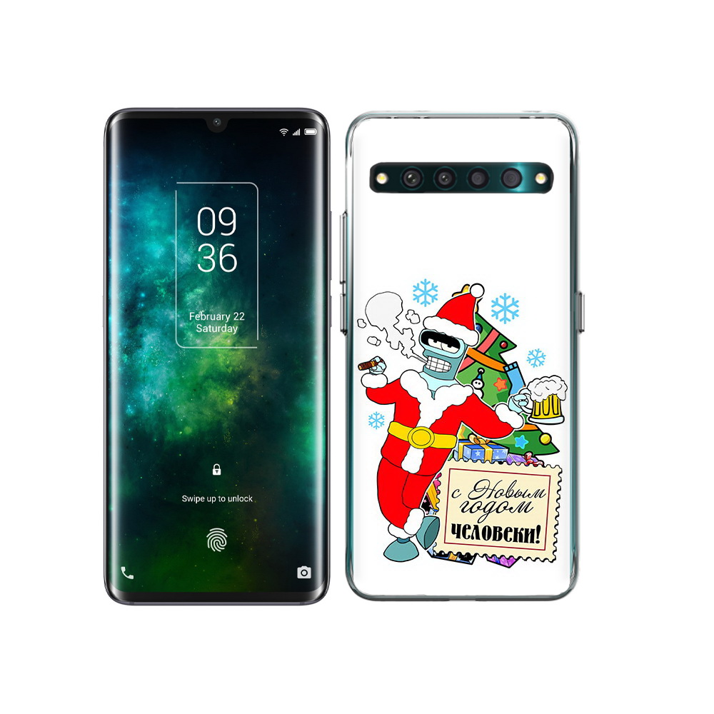 Чехол MyPads Tocco для TCL 10 Pro С новым годом человеки