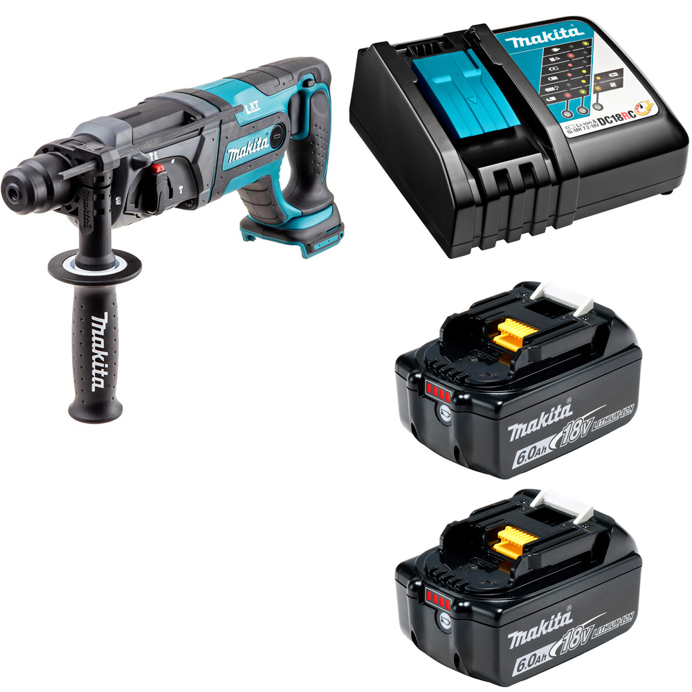 Перфоратор аккумуляторный Makita DHR241RGE SDS+ 1,9Дж 18В Li-Ion 2х6Ач, з/у