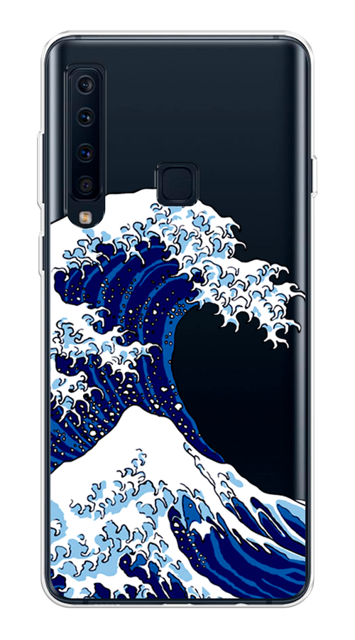 

Чехол Awog на Samsung Galaxy A9 2018 "Волна в Канагаве", Синий;белый, 26650-4