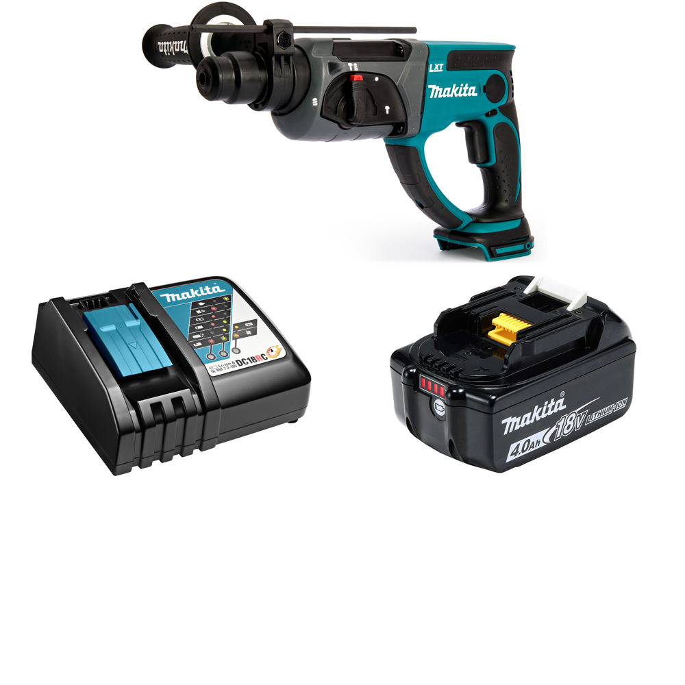 фото Перфоратор аккумуляторный makita dhr202rm sds+ 1,9дж 18в li-ion 1х4ач, з/у