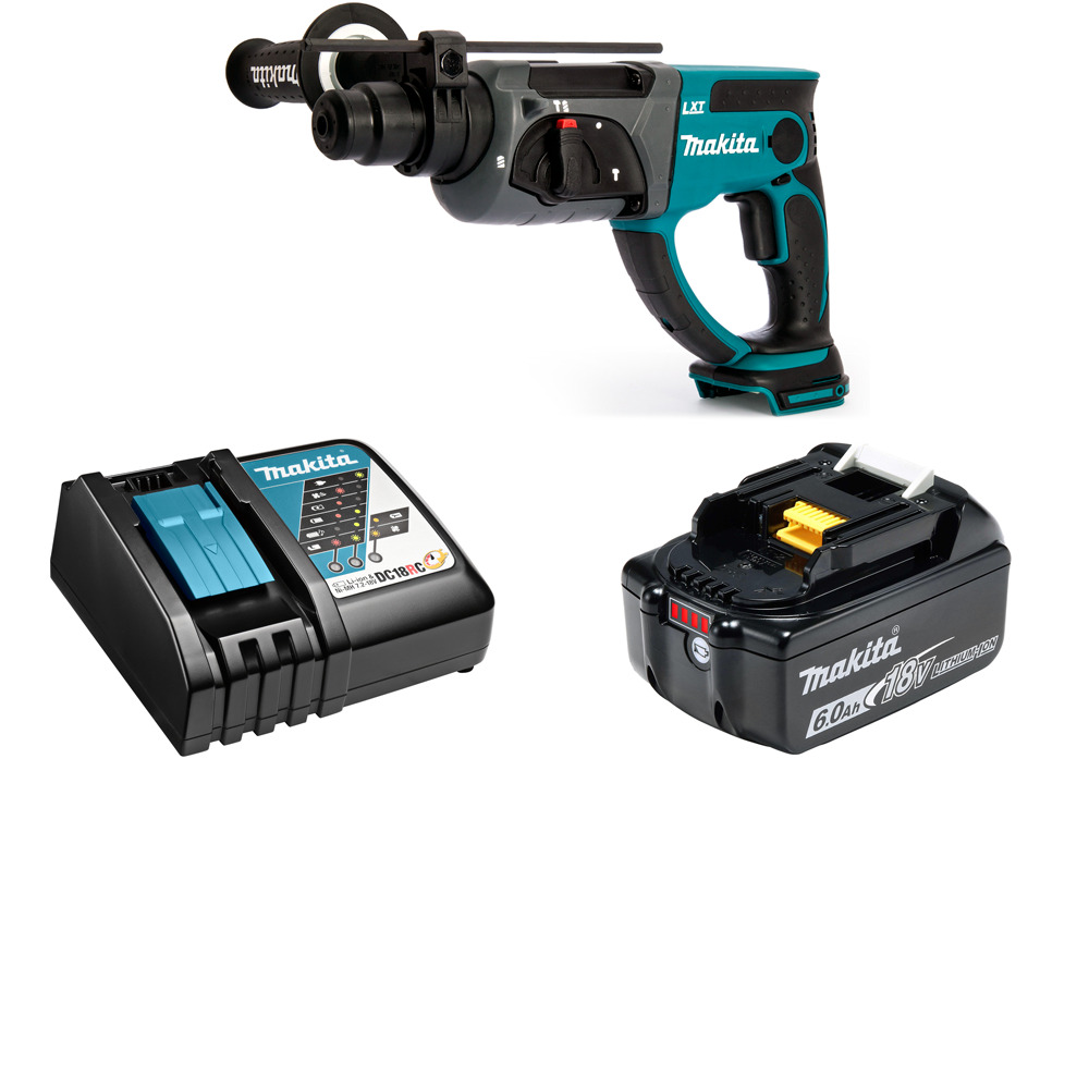 Перфоратор аккумуляторный Makita DHR202RG SDS+ 1,9Дж 18В Li-Ion 1х6Ач, з/у