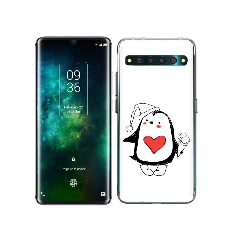

Чехол MyPads Tocco для TCL 10 Pro Пингвин с мороженым, Прозрачный, Tocco