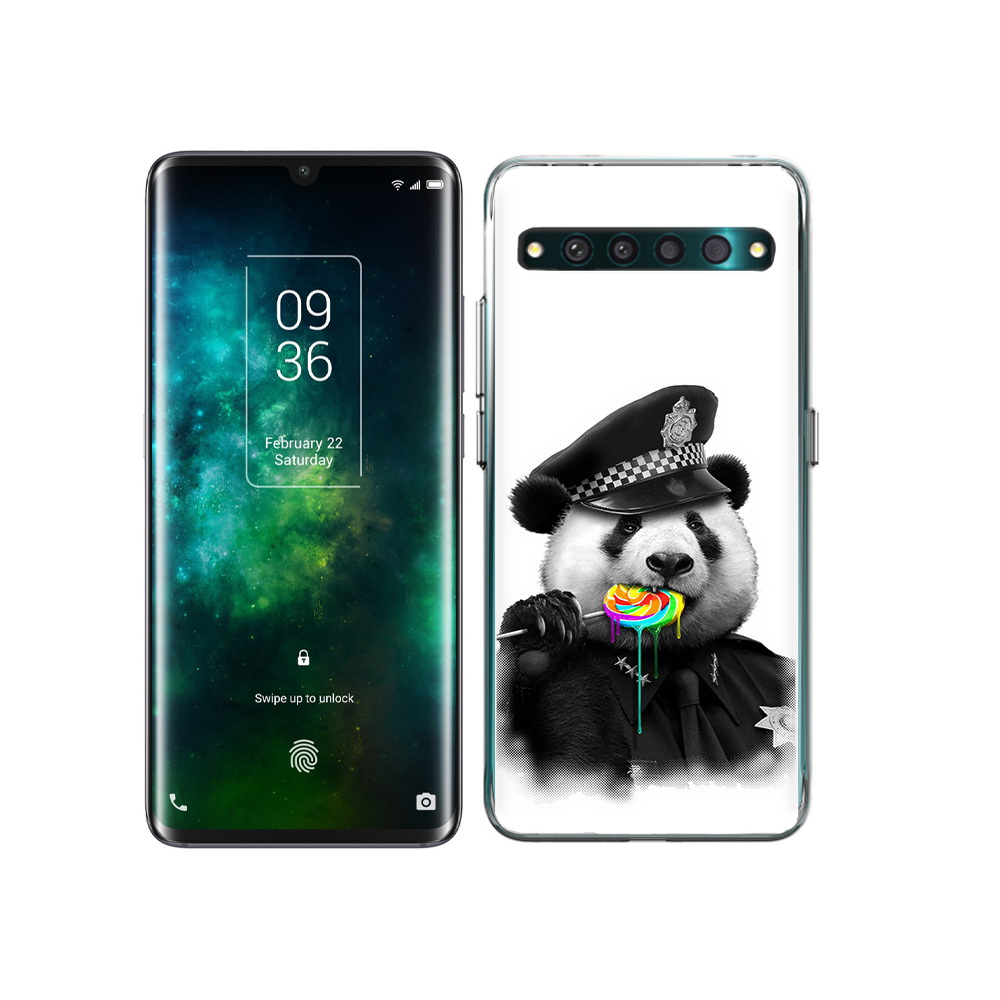 

Чехол MyPads Tocco для TCL 10 Pro Панда полиция, Прозрачный, Tocco