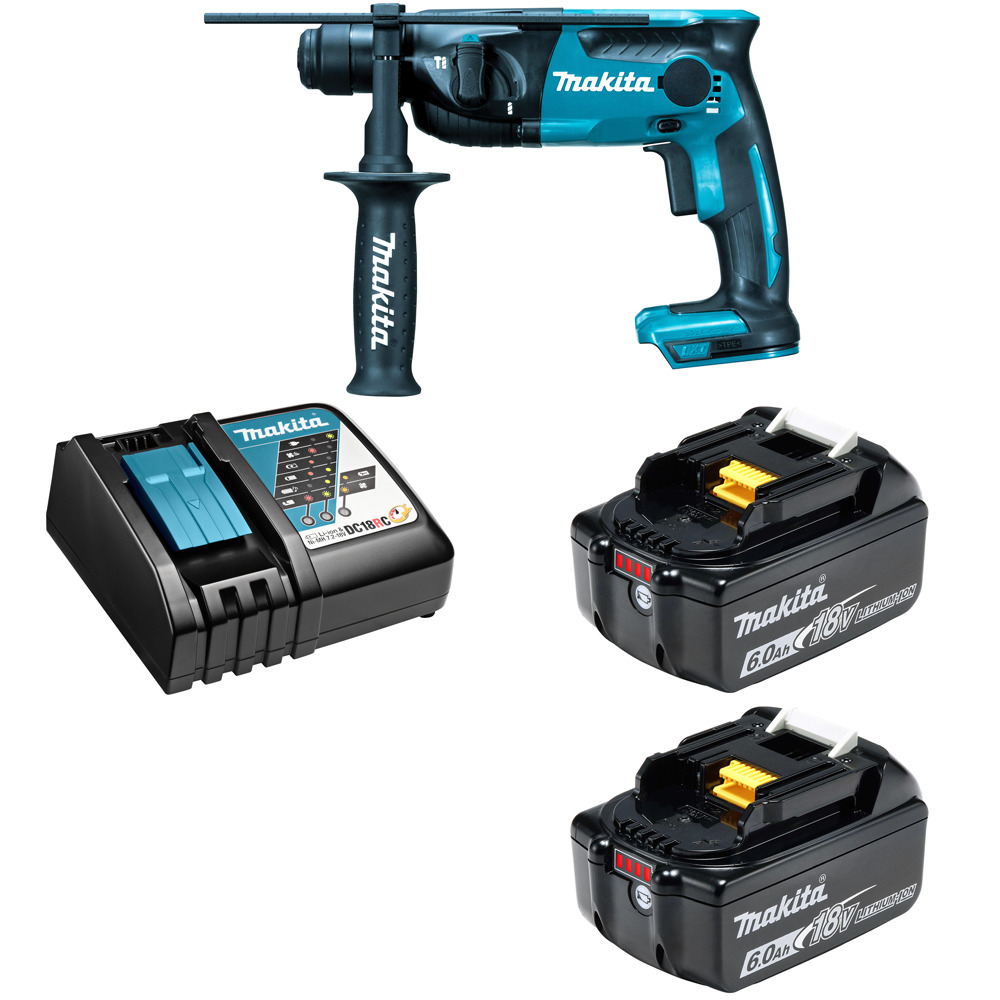 Перфоратор аккумуляторный Makita DHR165RGE SDS+ 1,3Дж 18В Li-Ion 2х6Ач, з/у