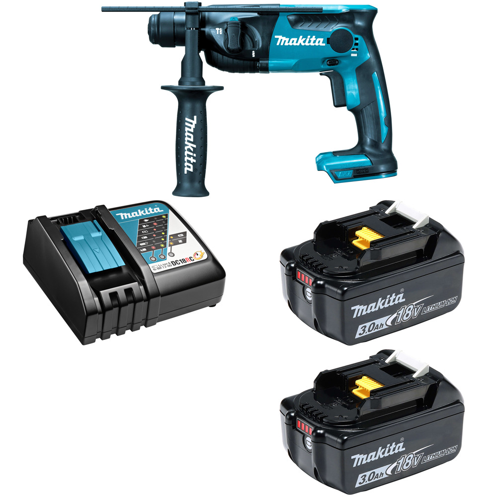 фото Перфоратор аккумуляторный makita dhr165rfe sds+ 1,3дж 18в li-ion 2х3ач, з/у