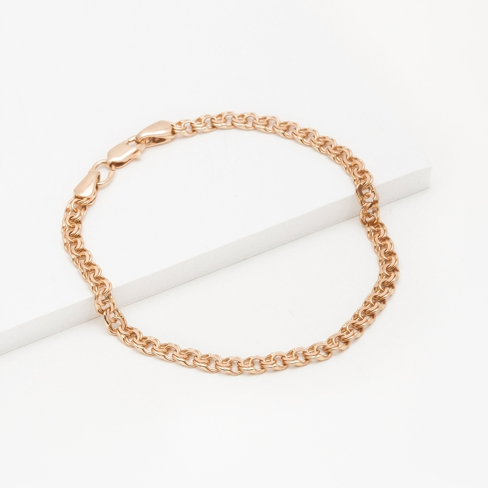 

Браслет из красного золота р. 21 НАШЕ ЗОЛОТО 1ФБ105, 1ФБ105