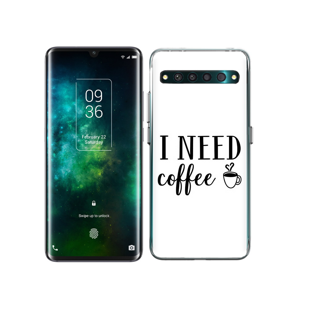 

Чехол MyPads Tocco для TCL 10 Pro Мне нужен кофе, Прозрачный, Tocco