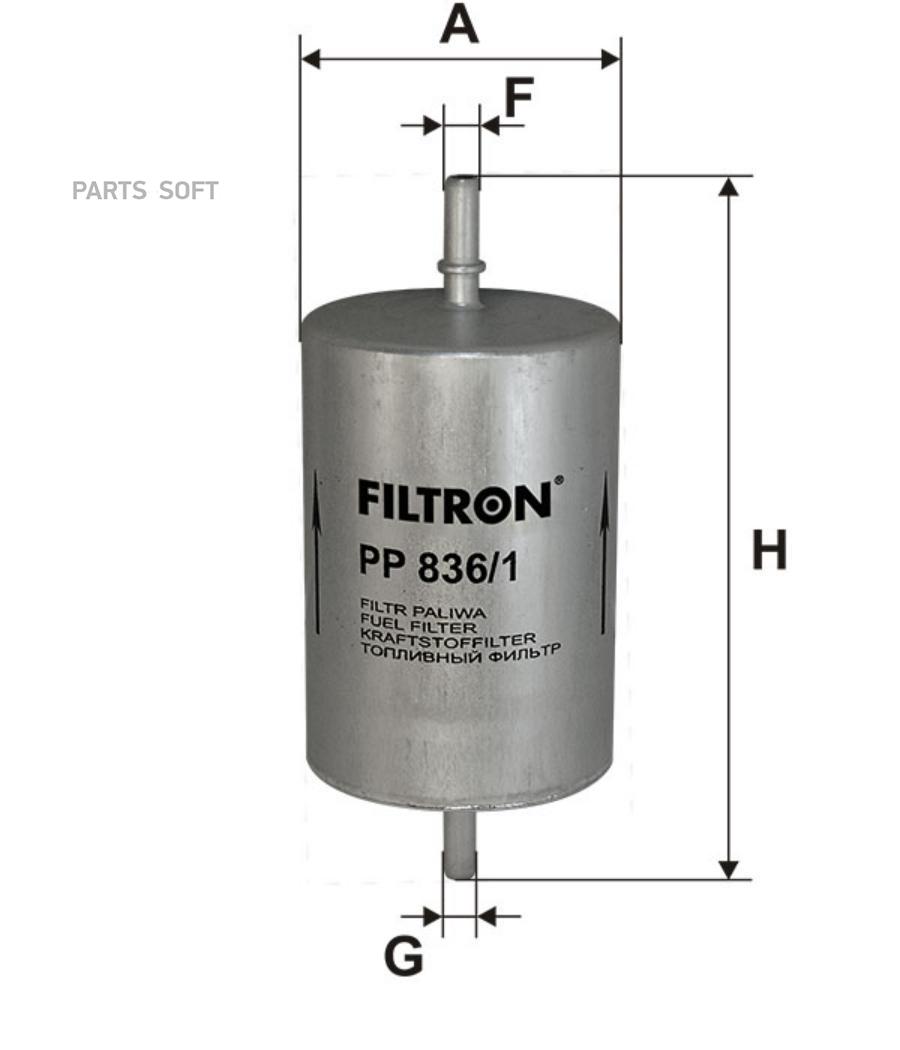 

Фильтр топливный Filtron PP8361