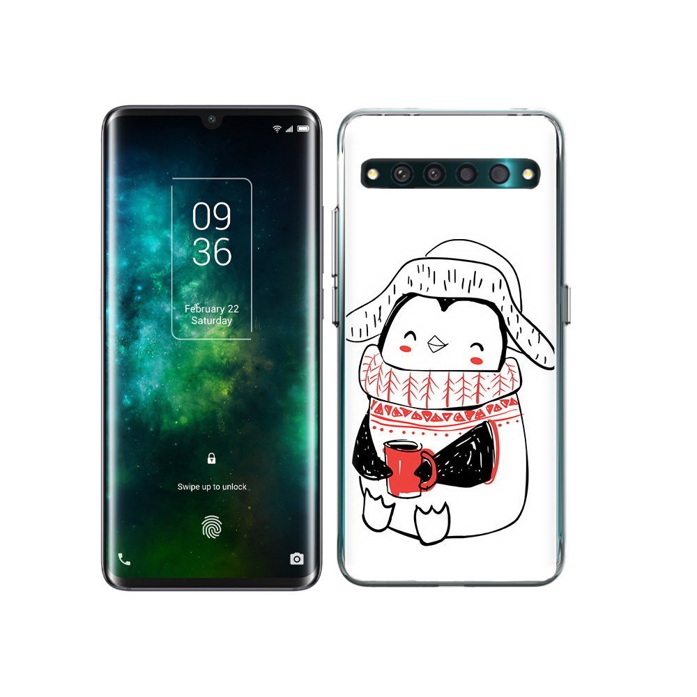 

Чехол MyPads Tocco для TCL 10 Pro Милый пингвин, Прозрачный, Tocco