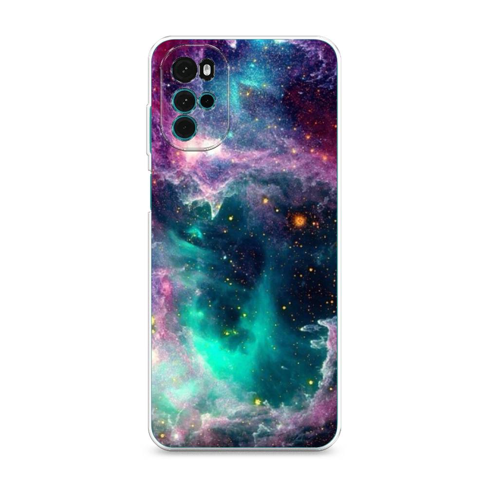 

Чехол на Motorola Moto G22 "Звездные облака", Розовый;бежевый, 243150-2