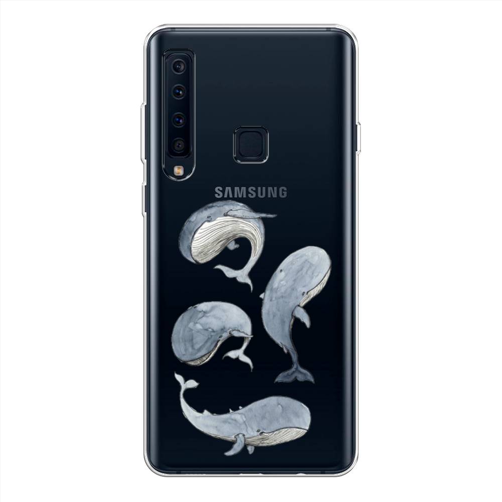 

Чехол Awog на Samsung Galaxy A9 2018 "Киты", Белый;прозрачный;голубой, 26650-1