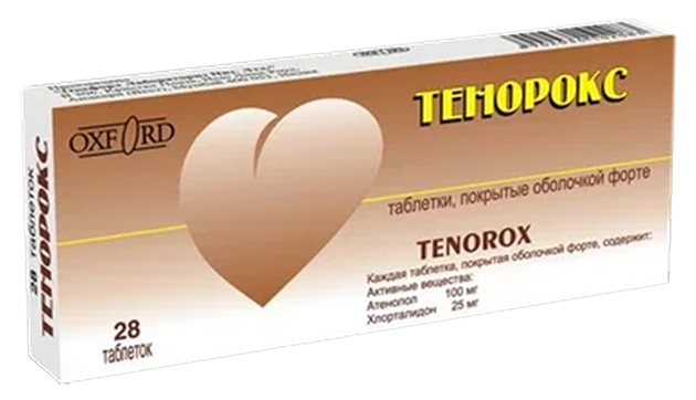 Купить Тенорокс таблетки 100 мг+25 мг 28 шт., Oxford Laboratories