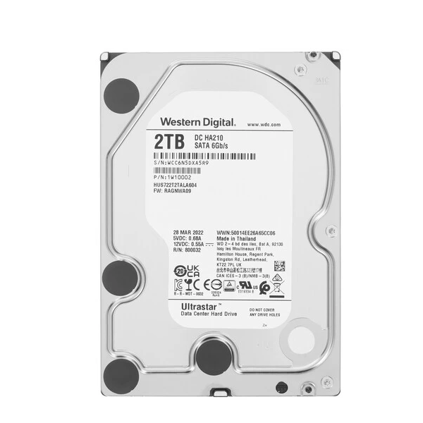 

Жесткий диск WD Ultrastar DC HA210 2 ТБ (1w10002), Ultrastar DC HA210