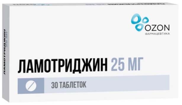 Купить Ламотриджин таблетки 25 мг 30 шт., Озон ООО, Россия