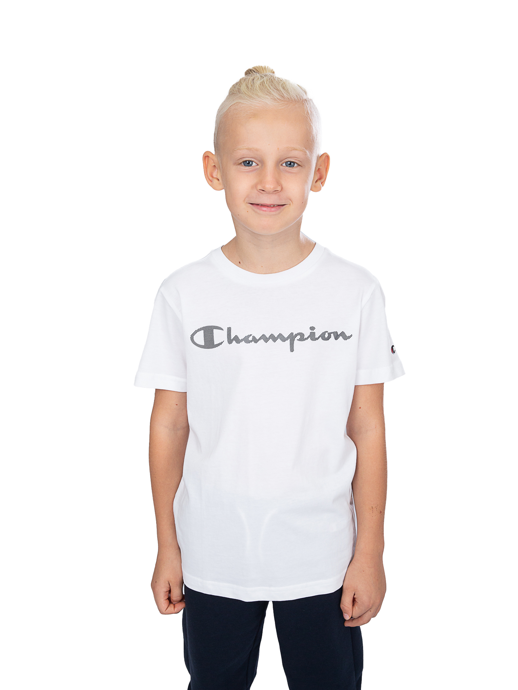 

Футболка детская Champion Crewneck T-Shirt, белый, 152, Crewneck T-Shirt