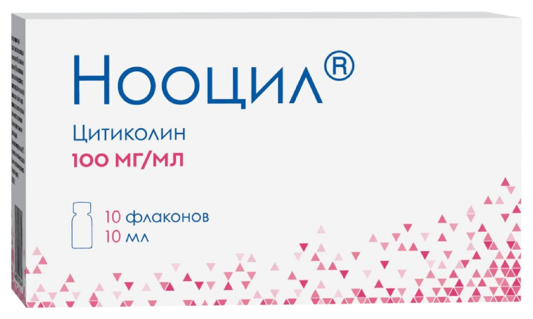 

Нооцил раствор 100 мг/мл флаконы 10 мл 3 шт. x 2, Нооцил