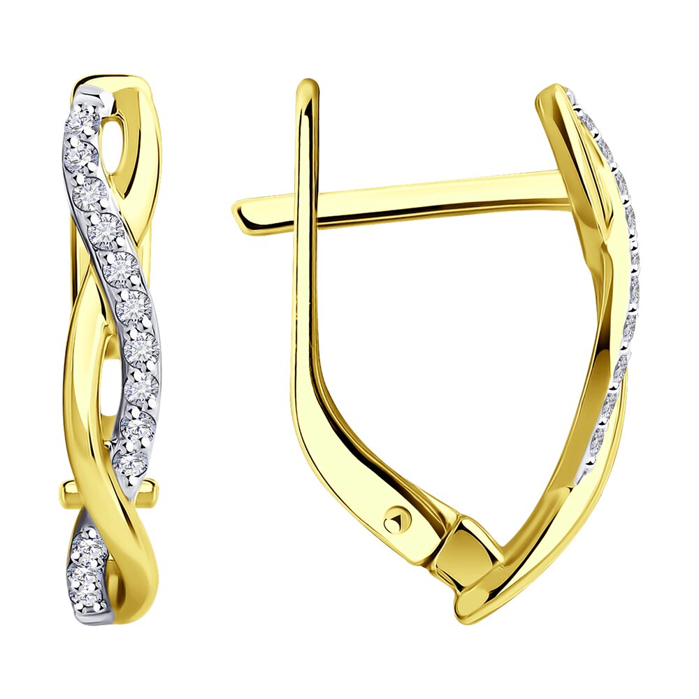 

Серьги из желтого золота Diamant 53-220-01893-1, бриллиант, 53-220-01893-1