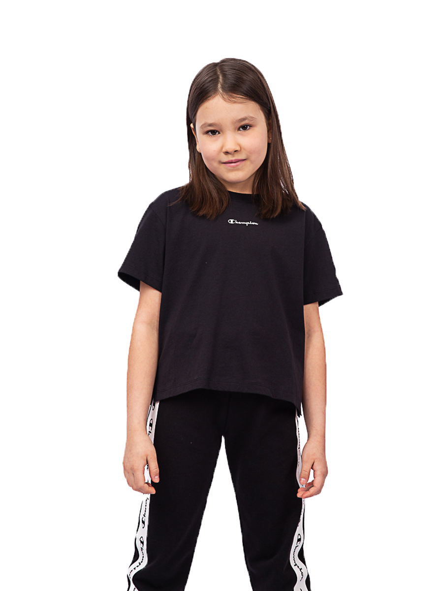 

Футболка детская Champion Crewneck Croptop, черный, 152, Crewneck Croptop