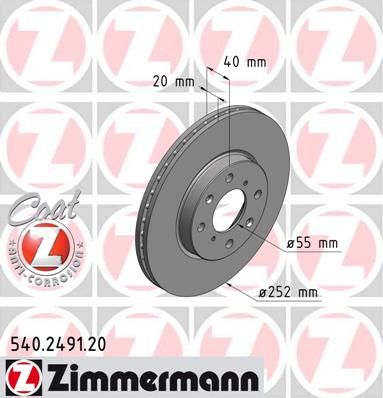 

Диск тормозной ZIMMERMANN 540249120, Диск тормозной ZIMMERMANN 540249120 ZIMMERMANN 540249120