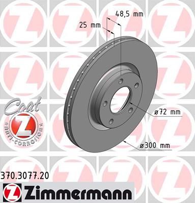 

Диск тормозной ZIMMERMANN 370307720, Диск тормозной ZIMMERMANN 370307720 ZIMMERMANN 370307720