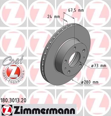 

180.3013.20 диск тормозной передний Fiat Ducato, Peugeot Boxer, Citroen Jumper 94>