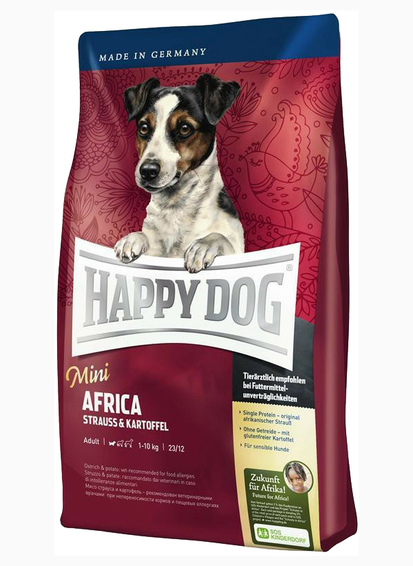 

HAPPY DOG HAPPY DOG SUPREME MINI AFRICA для взрослых собак маленьких пород при аллергии со