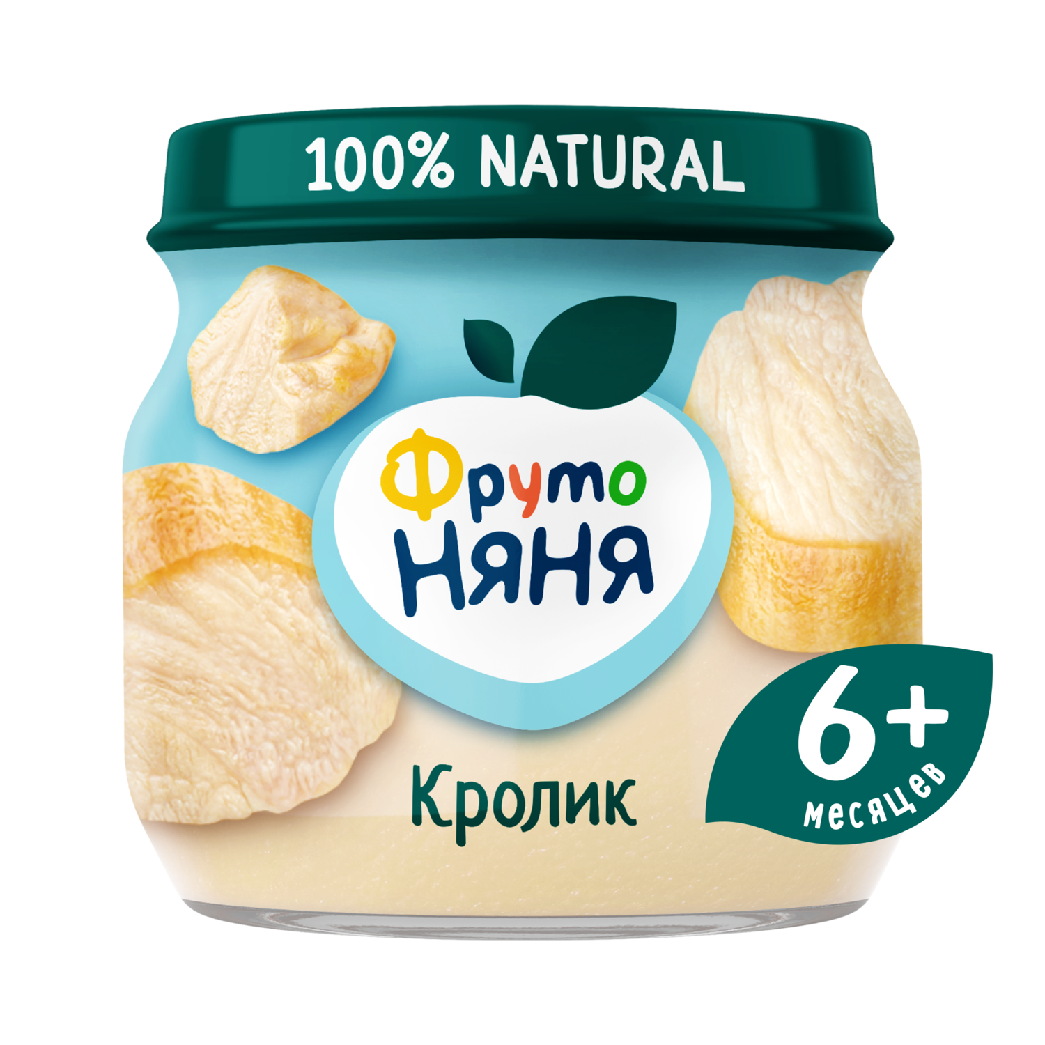 Пюре мясное ФрутоНяня Из мяса кролика с 6 месяцев 80 г, 1 шт.