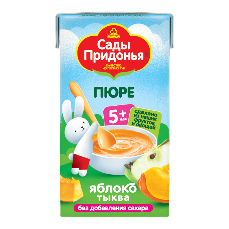 

Пюре фруктовое Сады Придонья Яблоко-тыква с 5 мес. 125 г, Яблоко-тыква