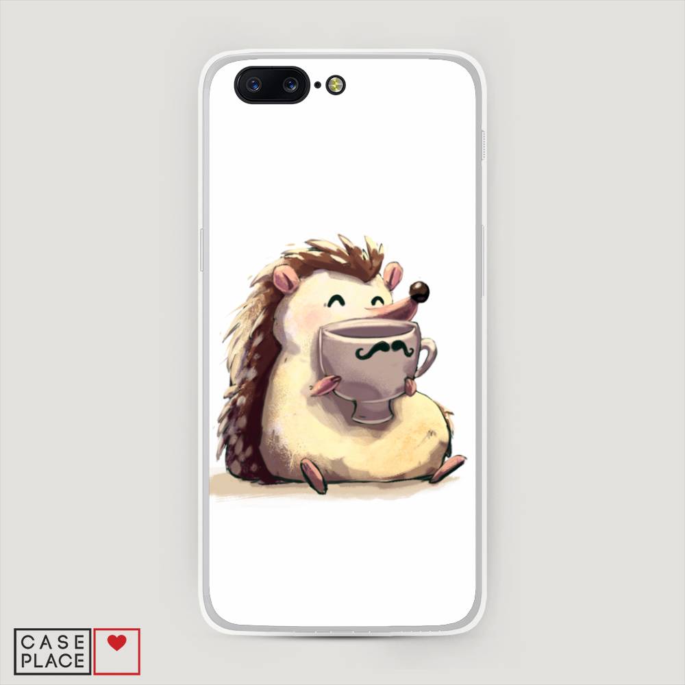 

Чехол Awog на OnePlus 5 / ВанПлас 5 "Еж кофеман", Белый;коричневый;бежевый, 150250-10