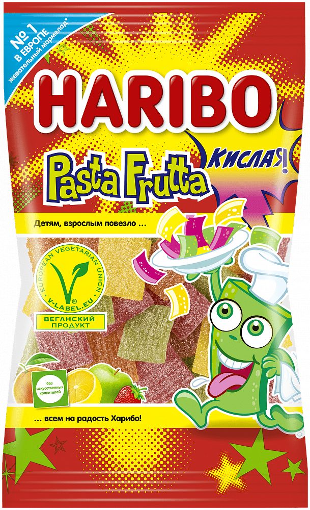 фото Мармелад жевательный haribo паста фрутта кислая 100 г