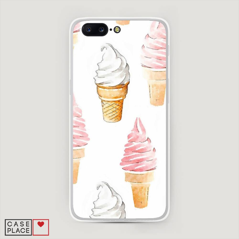 

Чехол Awog на OnePlus 5 / ВанПлас 5 "Нарисованное мороженое", Белый;розовый, 150250-10
