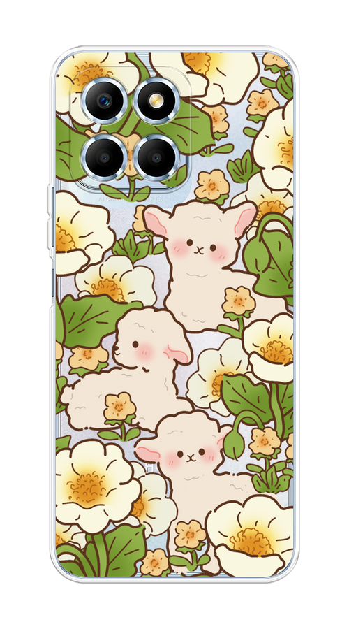 

Чехол на Huawei Honor X6/X6s "Овечки в цветах", Зеленый;бежевый, 6120250-1