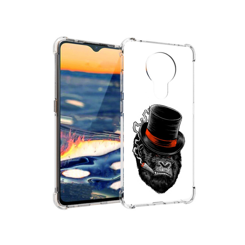 

Чехол MyPads Tocco для Nokia 5.3 дизайнерская горилла (PT227052.106.431), Прозрачный, Tocco