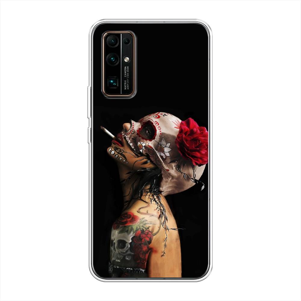 

Чехол Awog на Honor 30 "Девушка с черепом", Черный;красный;бежевый, 612150-9