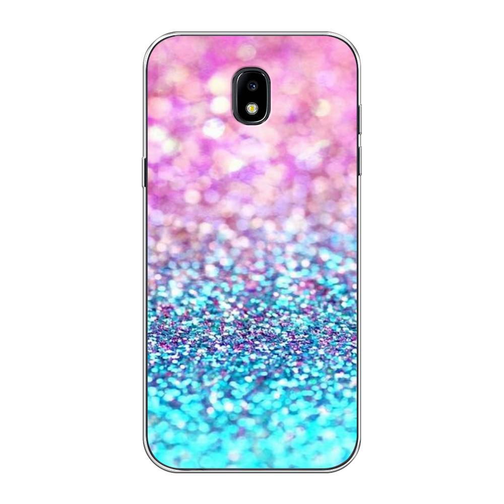 фото Чехол awog "розово-голубые глиттеры рисунок" для samsung galaxy j5 2017