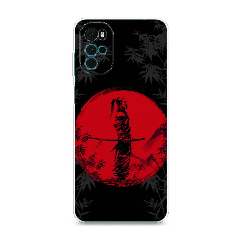 

Чехол на Motorola Moto G22 "Самурай на красном фоне", Черный;красный;серый, 243150-4
