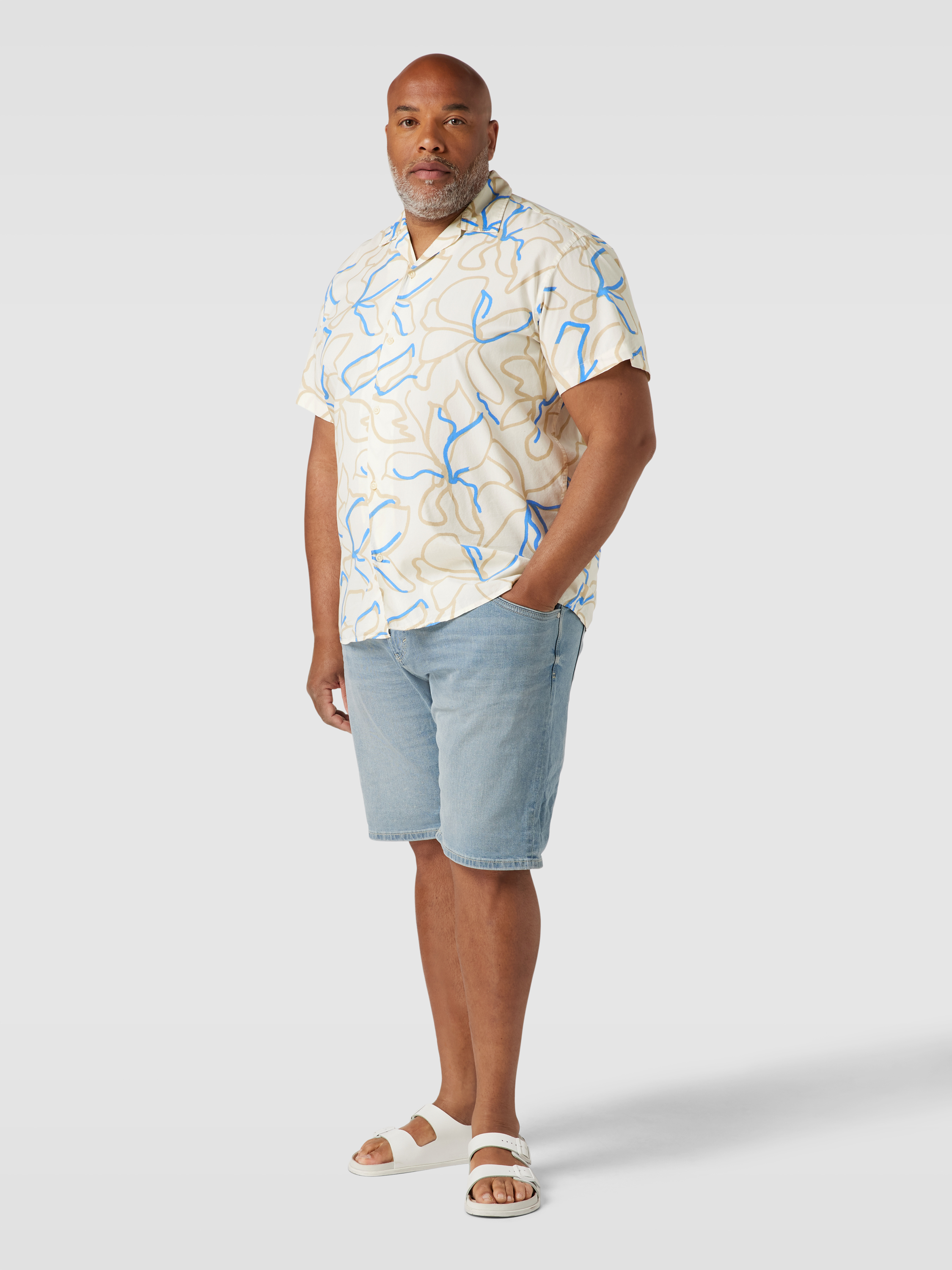 Рубашка мужская Jack & Jones 1807332 бежевая 2XL доставка из-за рубежа, Бежевый, 1807332