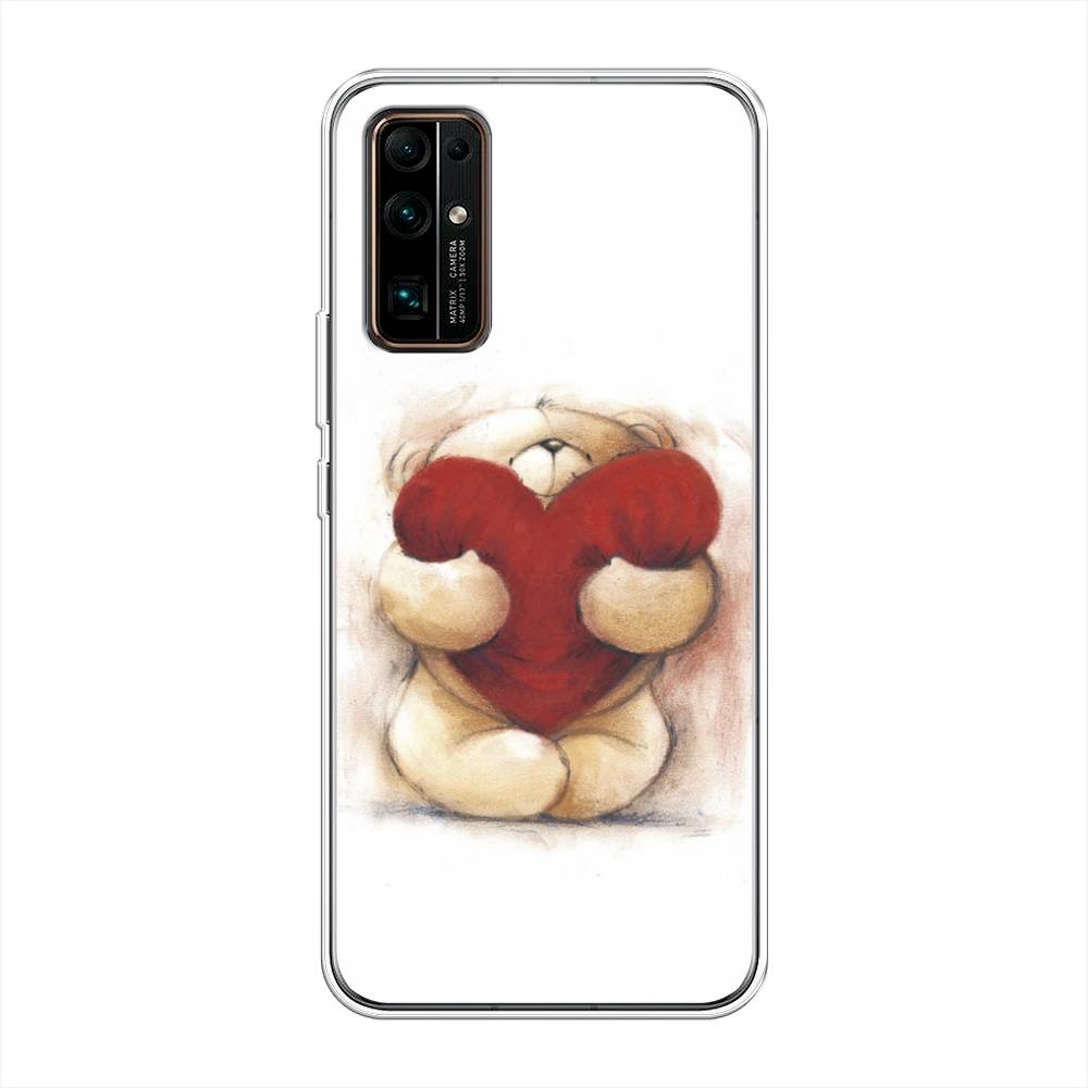 

Чехол Awog на Honor 30 "Мишка с сердцем 1", Белый;красный;бежевый, 612150-6