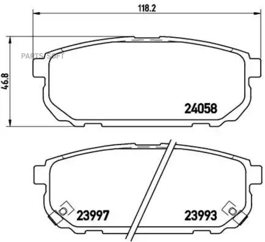 

Тормозные колодки Brembo P30023