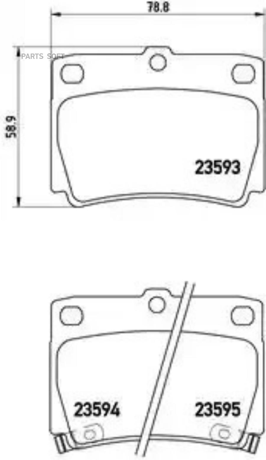 Тормозные колодки Brembo P54026