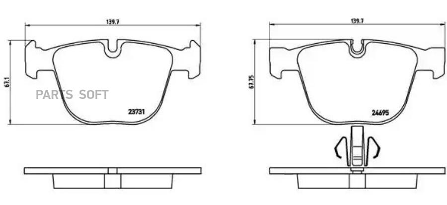 

Тормозные колодки Brembo P06053