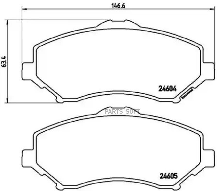 

Тормозные колодки Brembo P11025