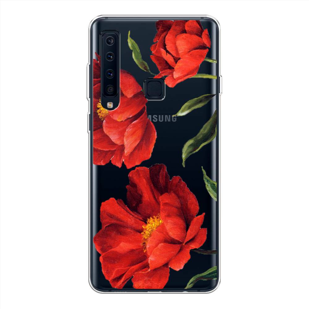 

Чехол Awog на Samsung Galaxy A9 2018 "Красные маки", Красный, 26650-8
