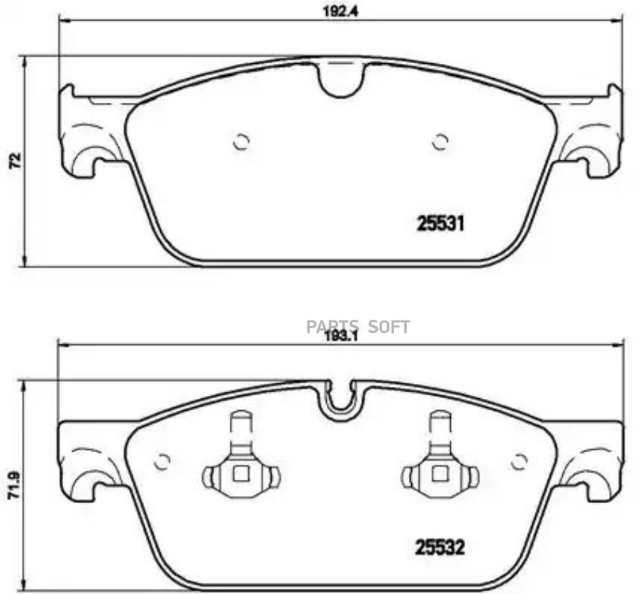 

Тормозные колодки Brembo P50102