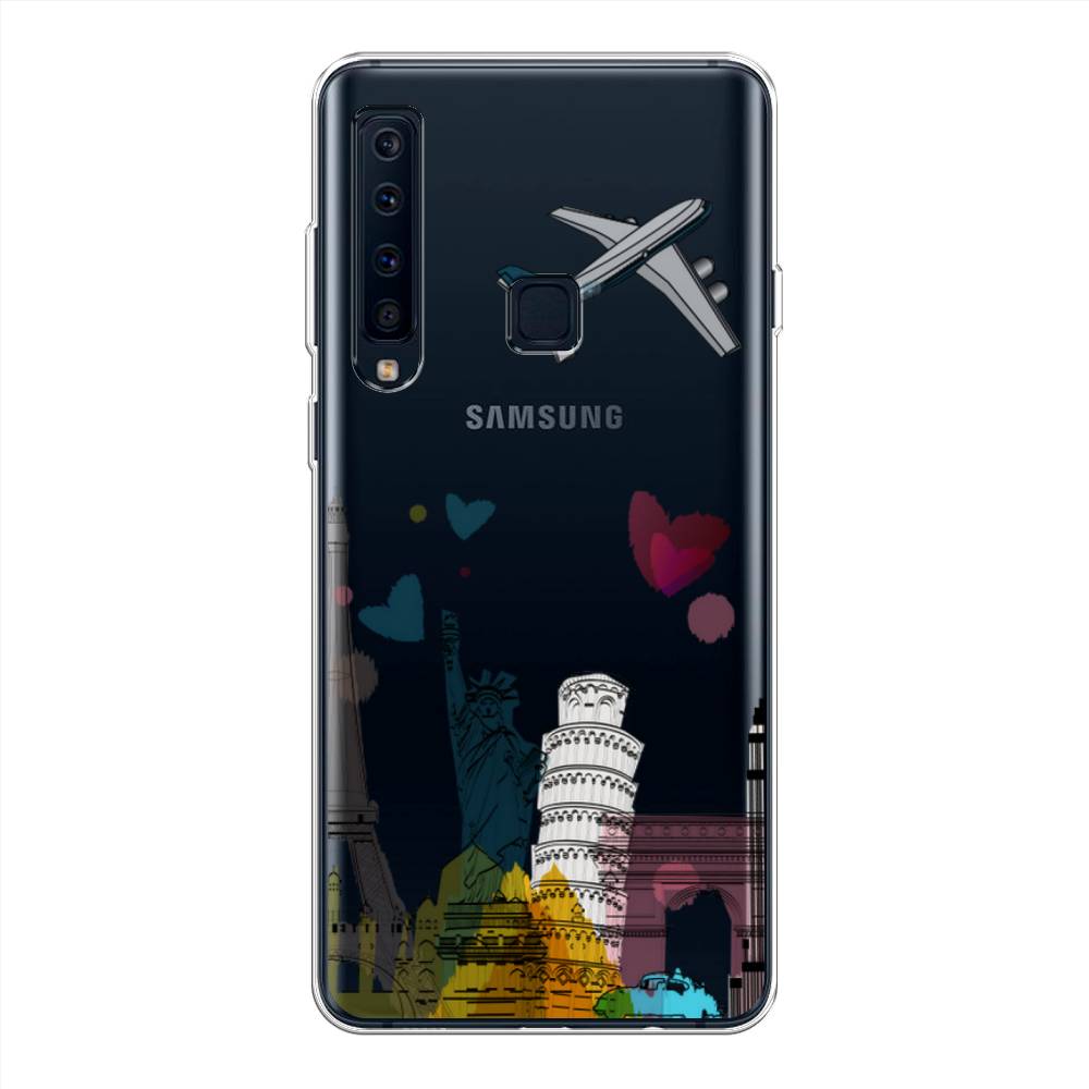 

Чехол Awog на Samsung Galaxy A9 2018 "Самолет путешествий", Желтый, 26650-10