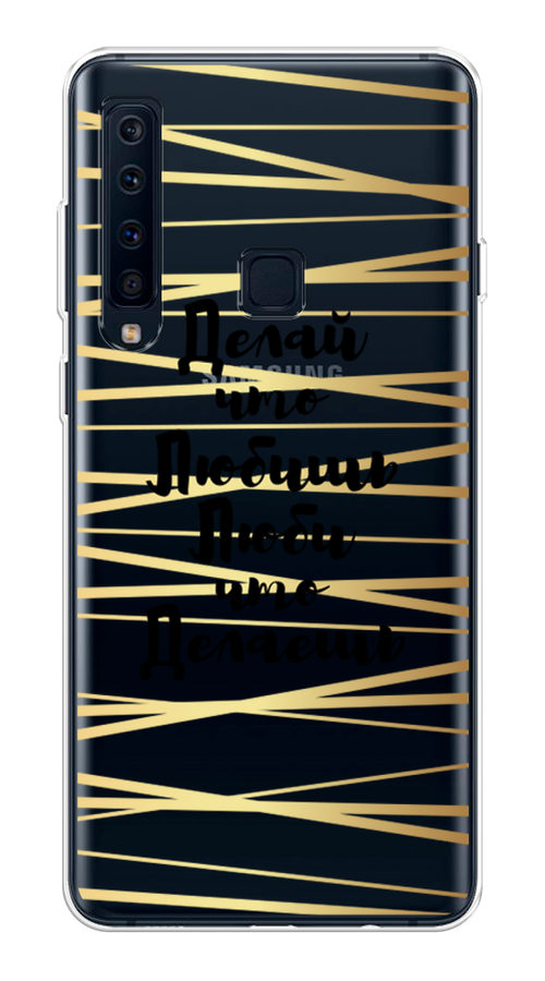 

Чехол Awog на Samsung Galaxy A9 2018 "Делай что любишь", Золотистый;черный, 26650-7